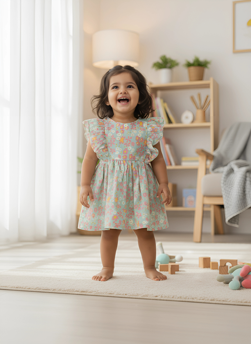 Pastel Floria Frill Dress