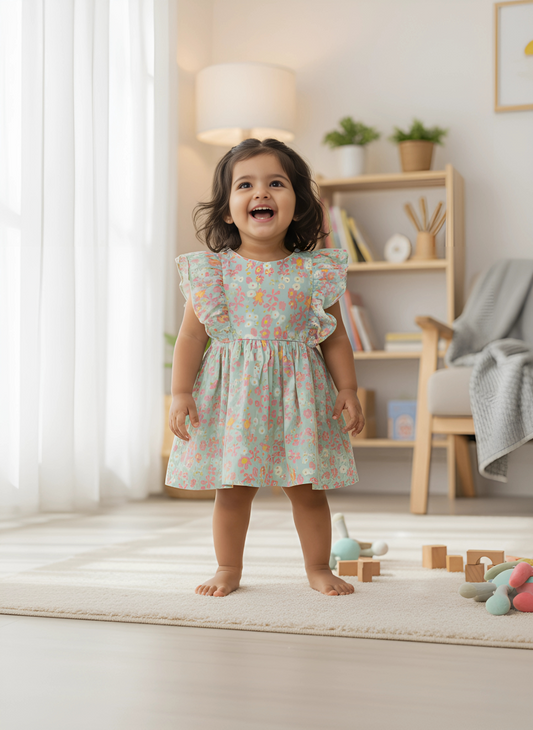 Pastel Floria Frill Dress