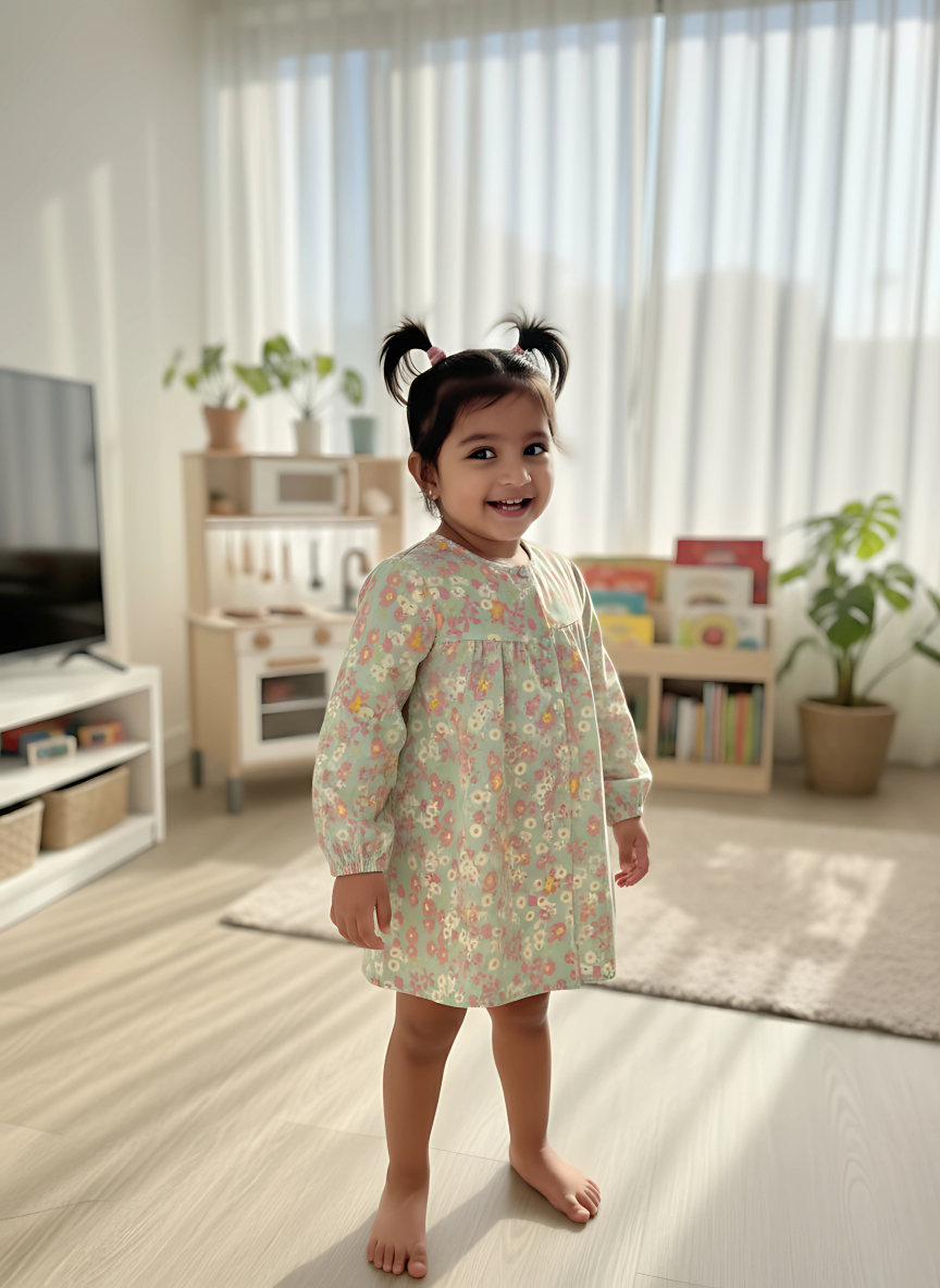 Pastel Blooming Garden Button Down Dress