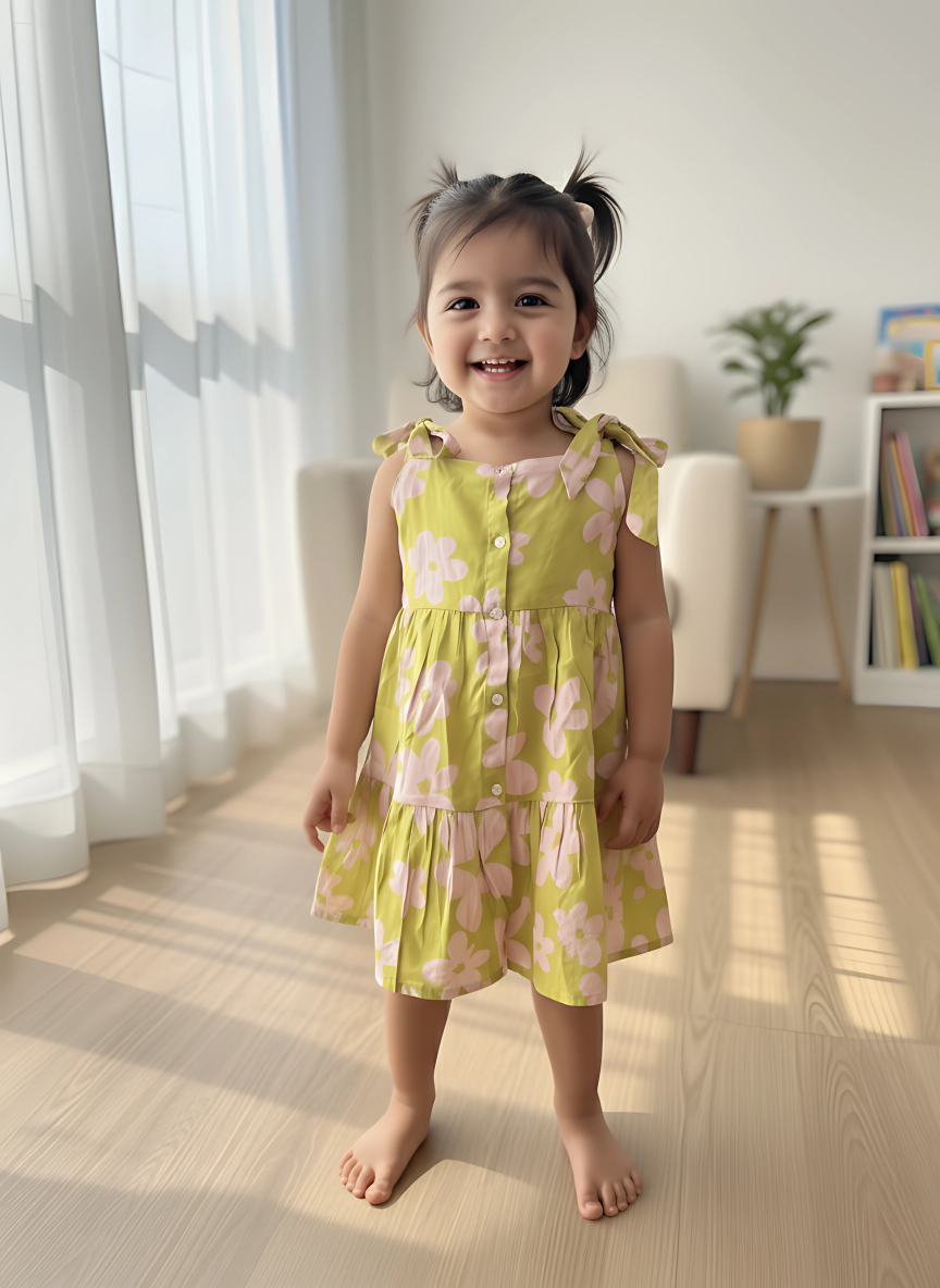 Spring Meadow Tie Up Dress