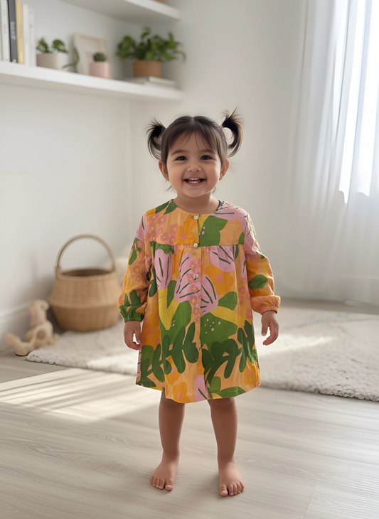 Sunshine Blooming Garden Button-Down Dress