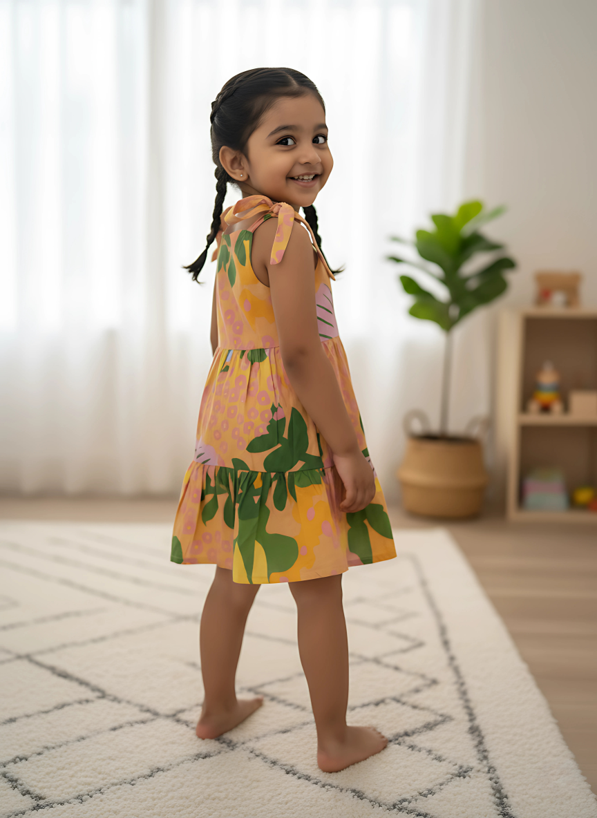 Sunshine Meadow Tie Up Dress