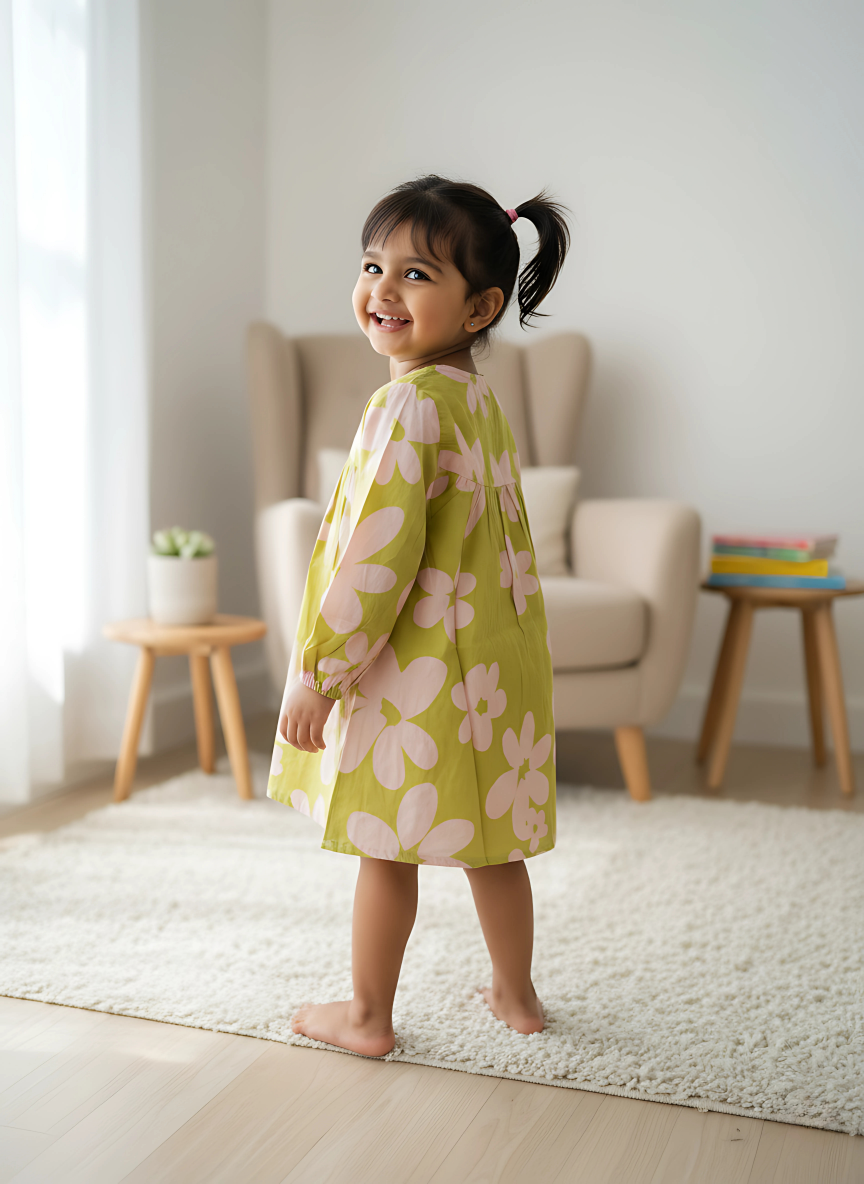Spring Blooming Garden Button-Down Dress