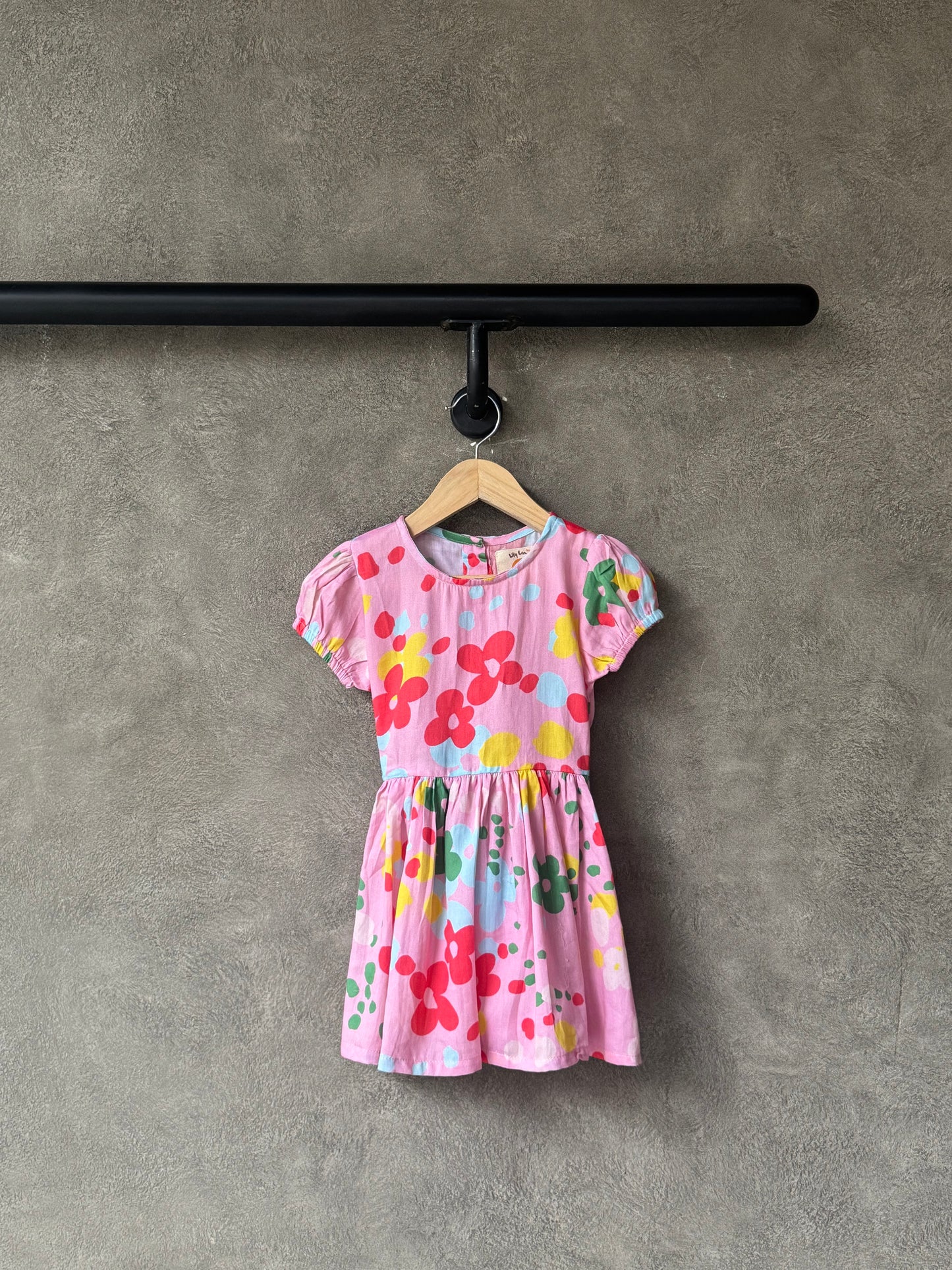 Blush Tropical Back-Bow Dress