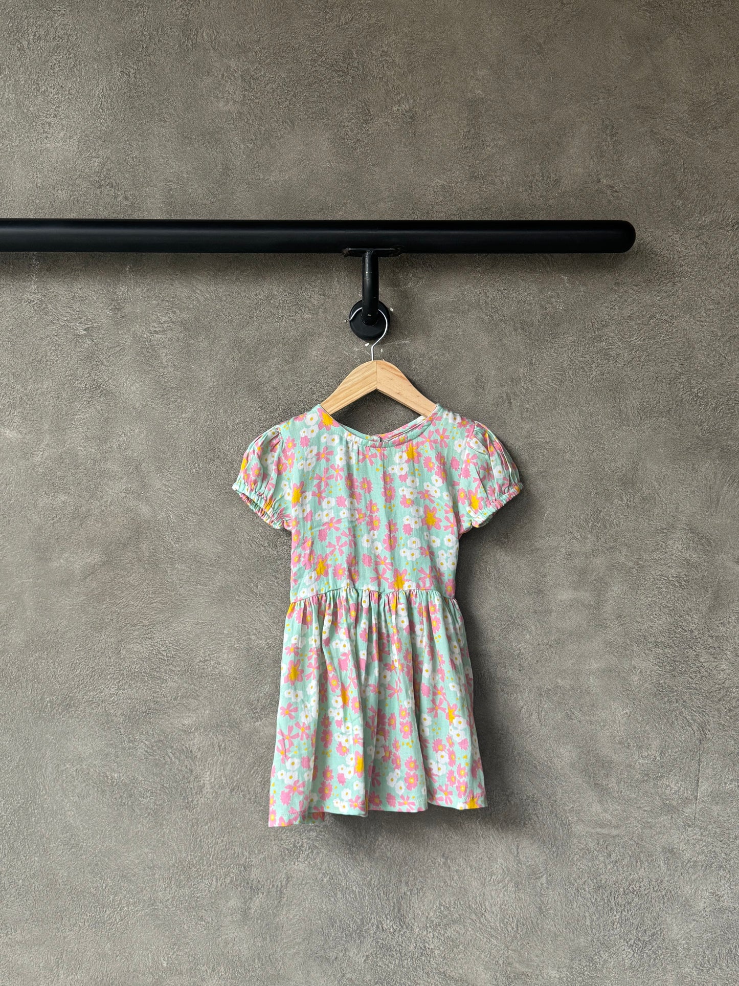 Pastel Tropical Back-Bow Dress