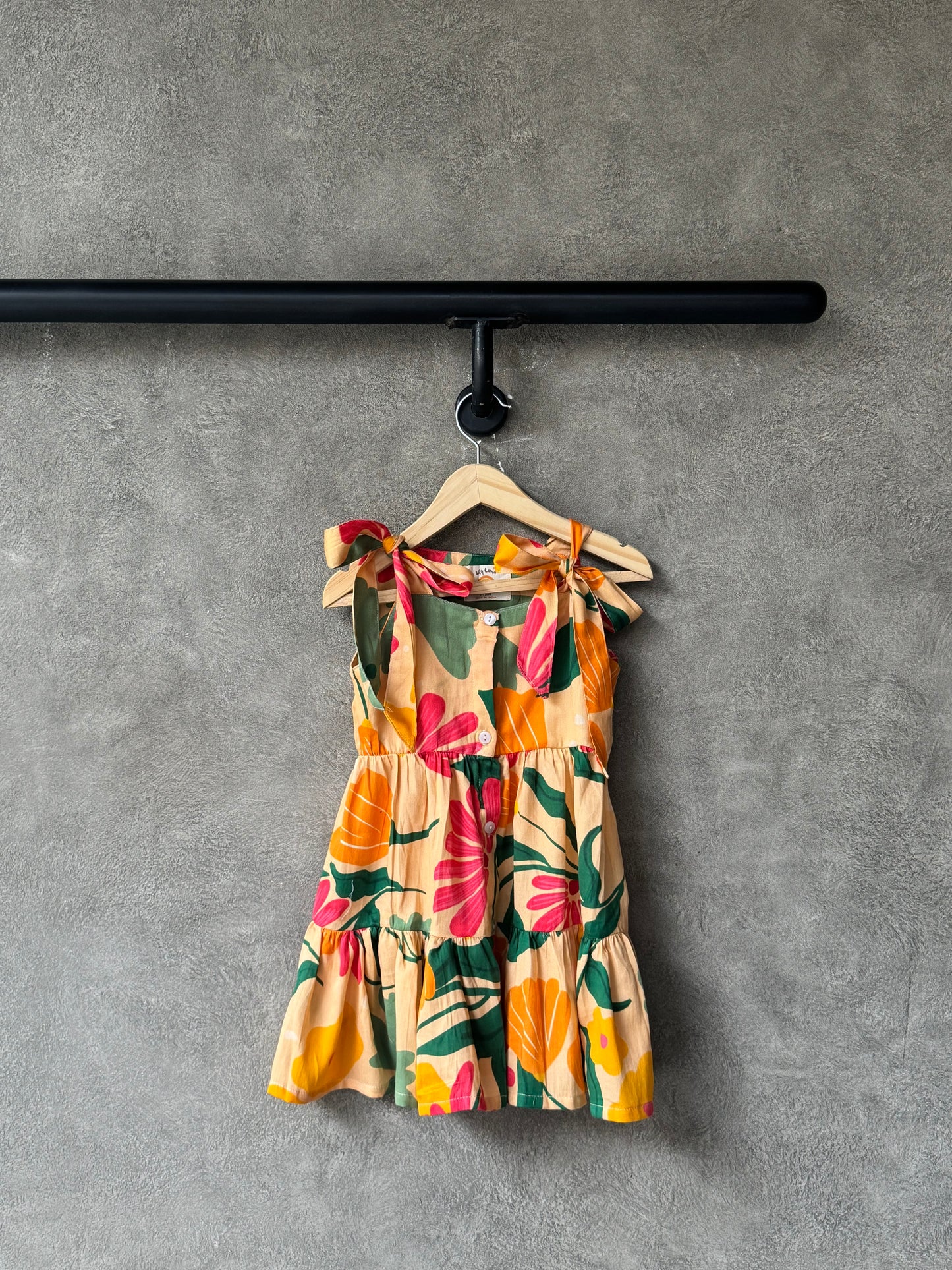 Coral Meadow Tie Up Dress