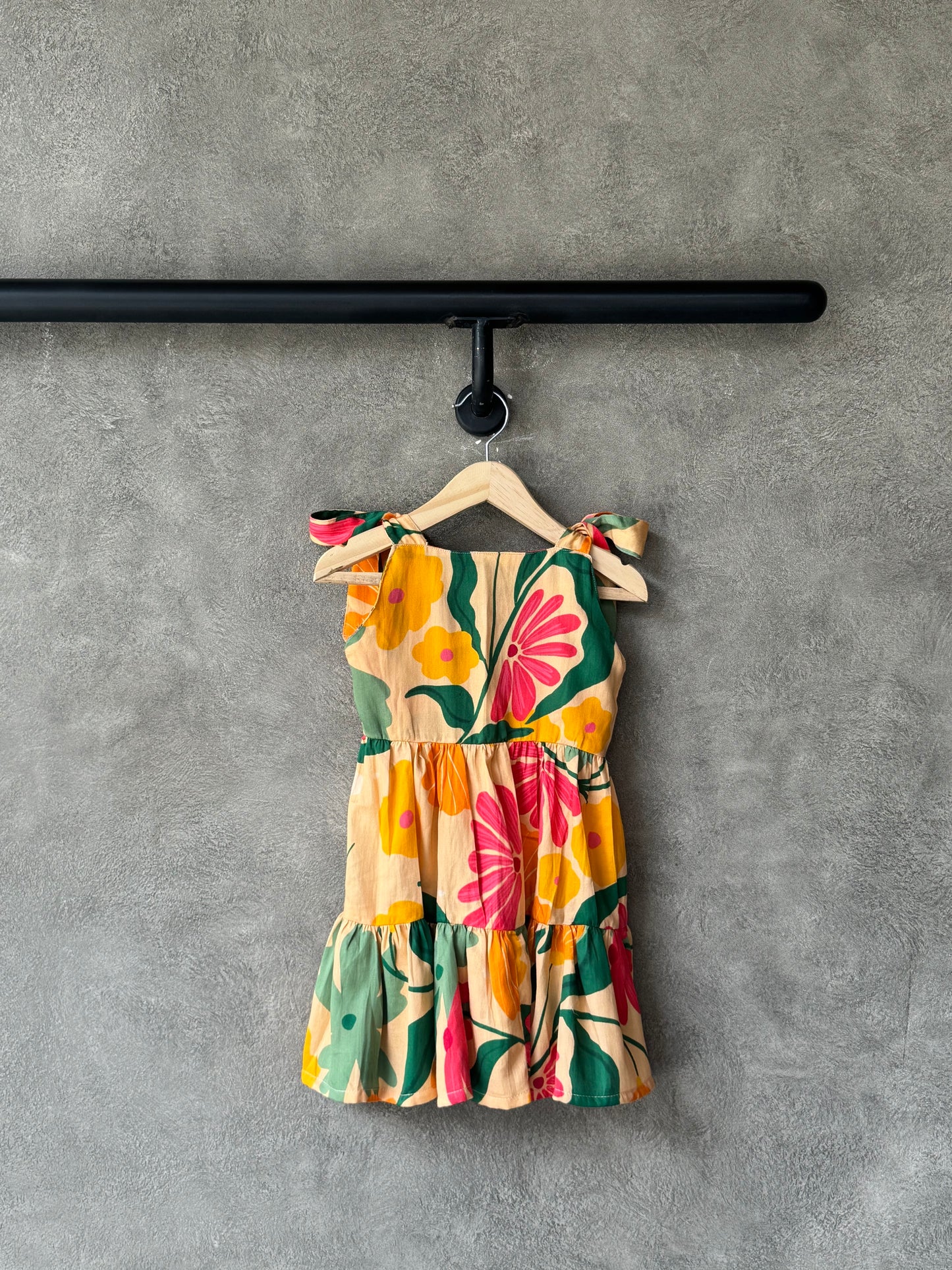 Coral Meadow Tie Up Dress