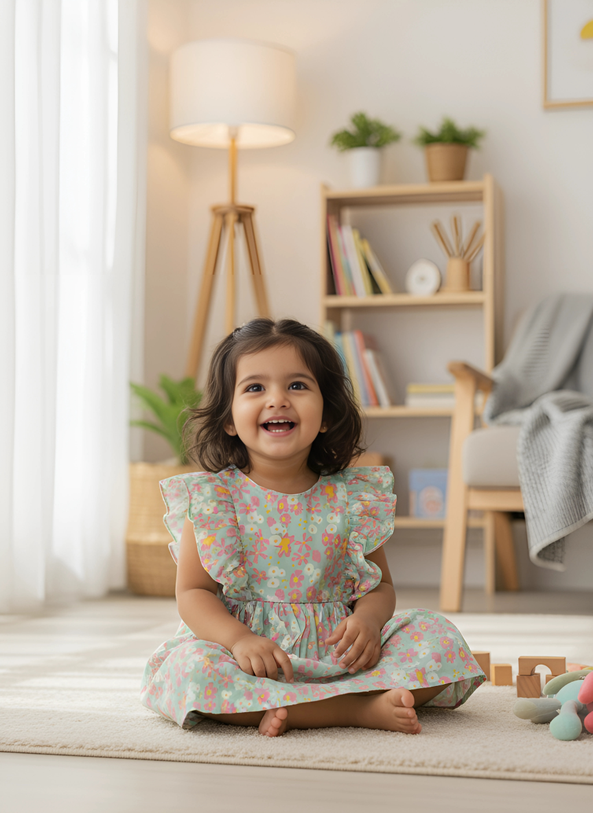 Pastel Floria Frill Dress