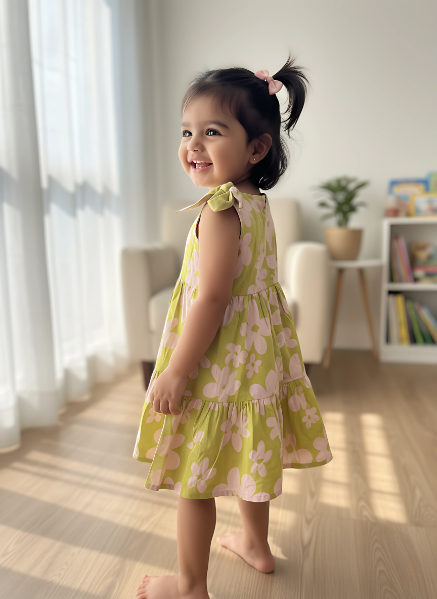 Spring Meadow Tie Up Dress