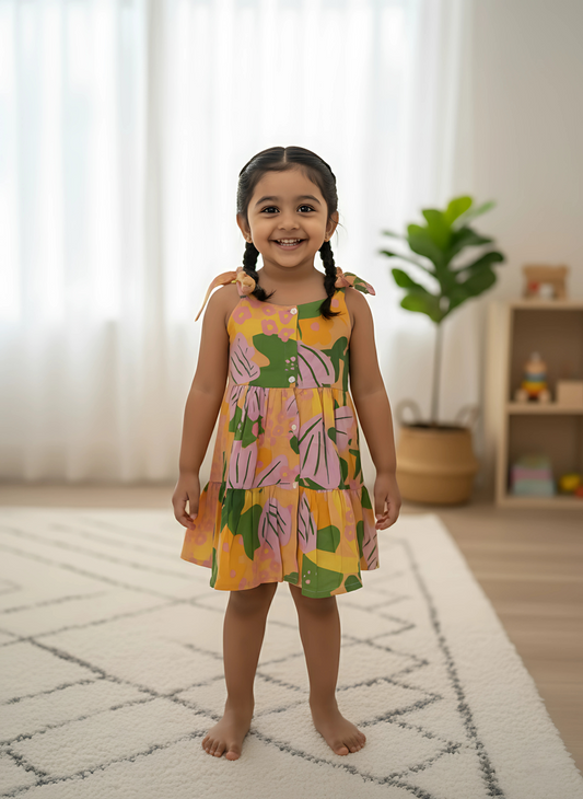 Sunshine Meadow Tie Up Dress