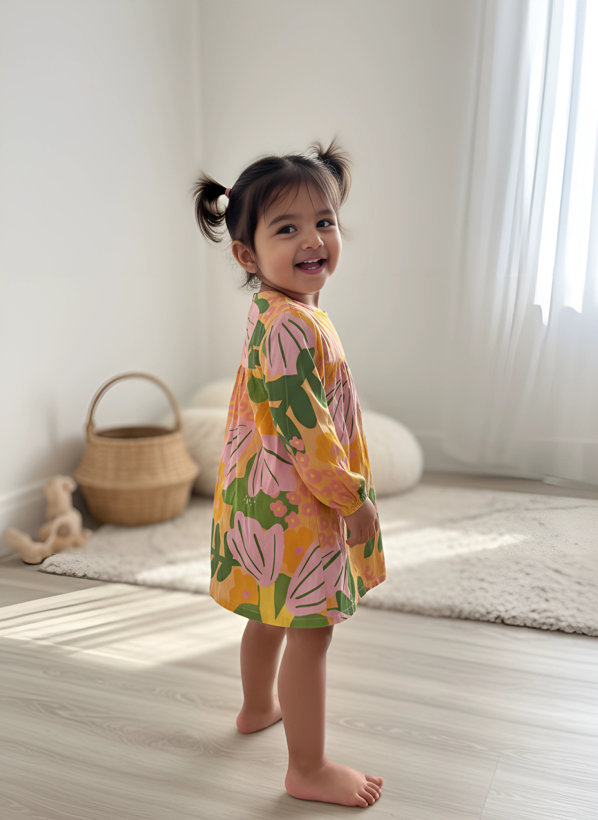 Sunshine Blooming Garden Button-Down Dress