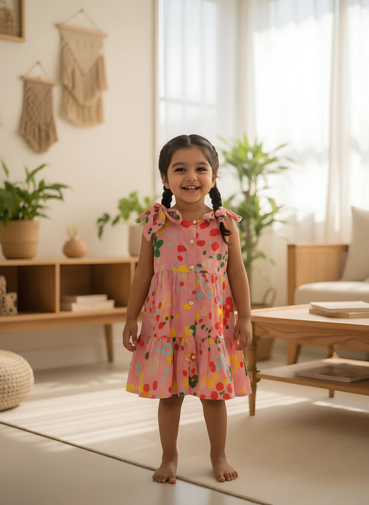 Blush Meadow Tie Up Dress