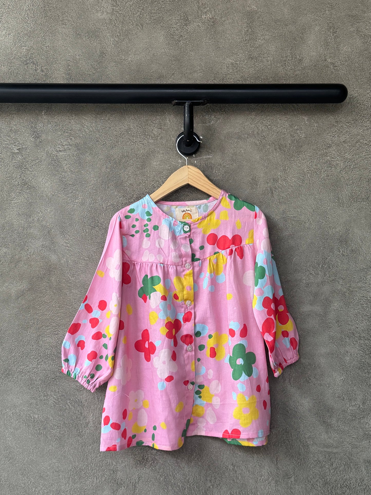 Blush Blooming Garden Button-Down Dress