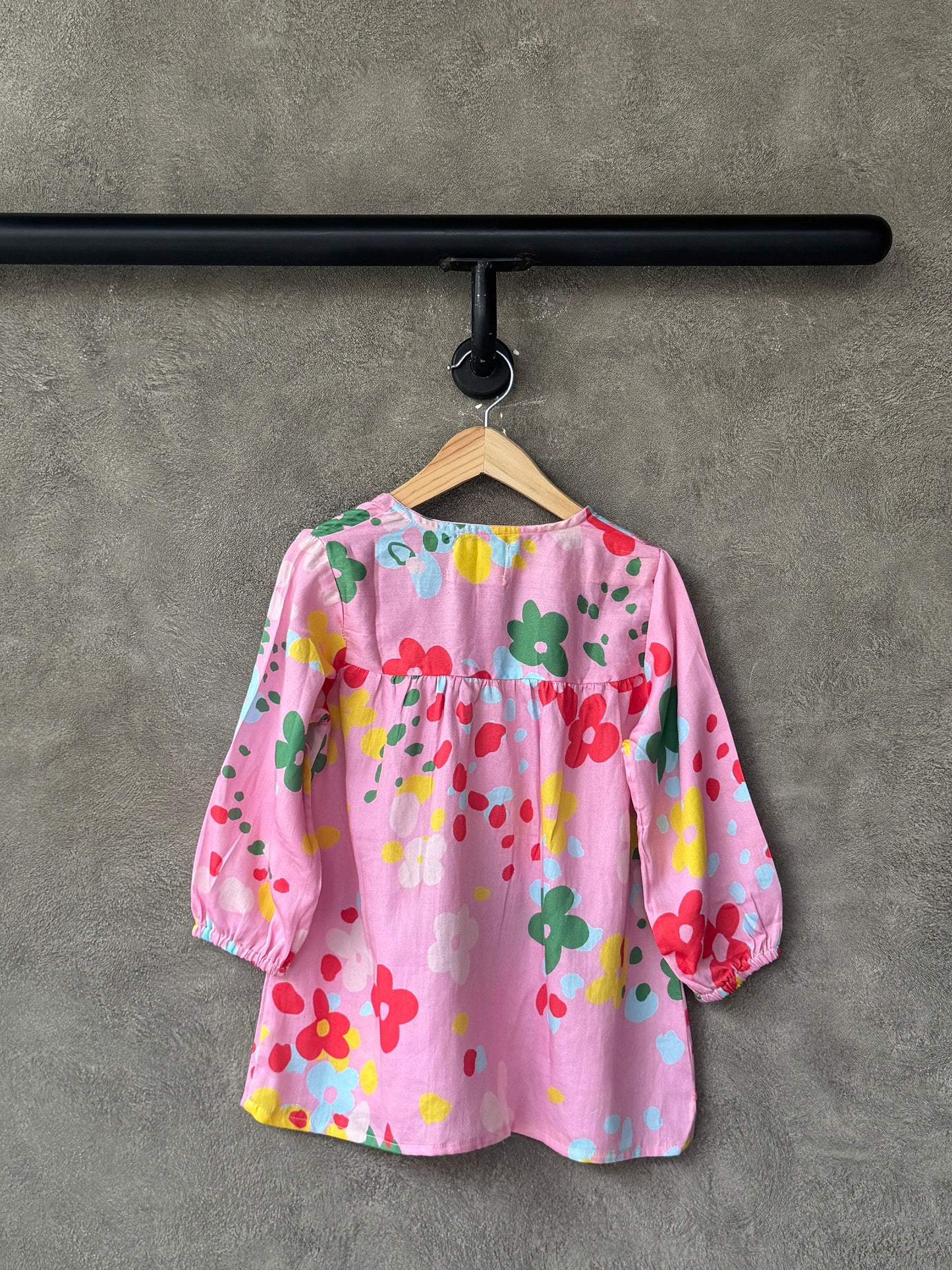 Blush Blooming Garden Button-Down Dress